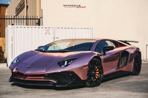 Lamborghini Aventador LP-750-4 Superveloce in Rose Gold Chrome by Impressive Wrap 2017 года